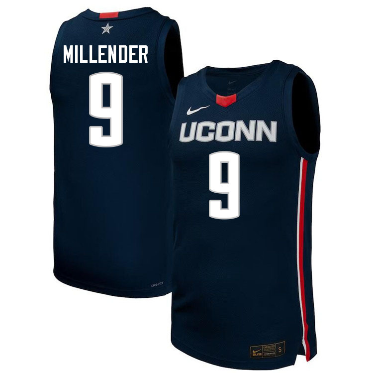 Uconn Huskies #9 Alec Millender College Basketball Jersey Stitched-Alternater Navy
